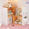 Bookshelf desktop corner storage rack simple multi-layer student desk storage rack retractable hole board organizing rack