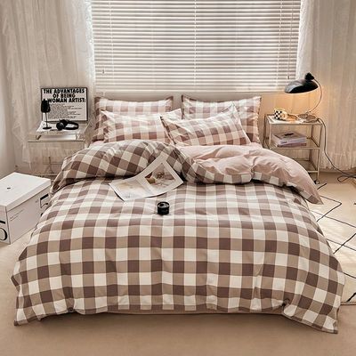 北欧风全棉简约床单被套床笠