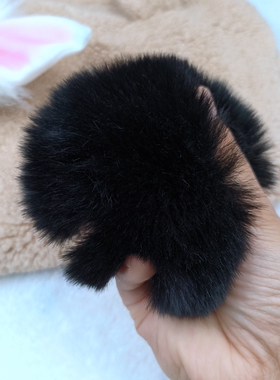 日系仿毛女cos兔子尾巴胸针兽尾