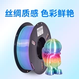 3D-печать Поставки PLA Градиент шелковой градиент радужный цвет Поставки PLA Двухцветные принадлежности Трехцветные многоцветные матовые радужные конфеты. Смешание расходные материалы для смешивания градиента шелковых