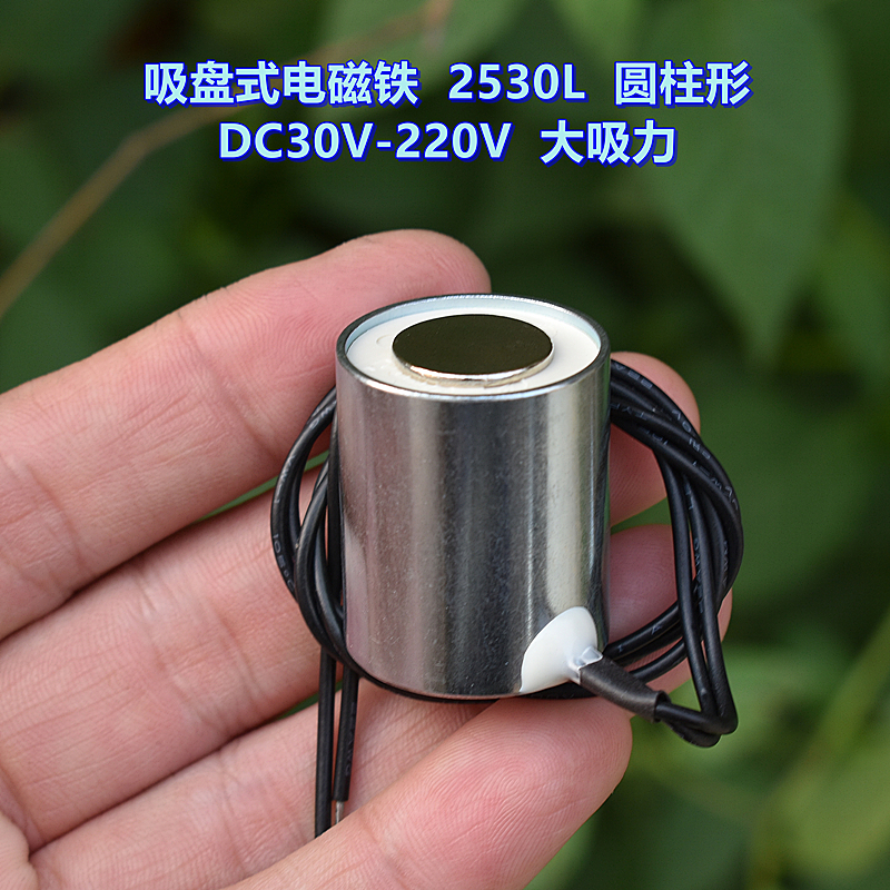 小型圆形 2530L 电磁铁 直流30V-220V 起重电吸铁 吸盘式电磁铁 - 图1