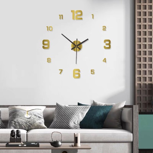 夜光免打孔挂钟家用客厅现代简约DIY时钟静音个性数字创意贴墙钟 - 图2