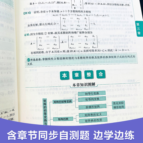 线性代数同济六版七版辅导书线代练习题集大学教材全解第六版工程数学大一课本课后答案解析练习册作业精解考研线性代数辅导讲义书-图2