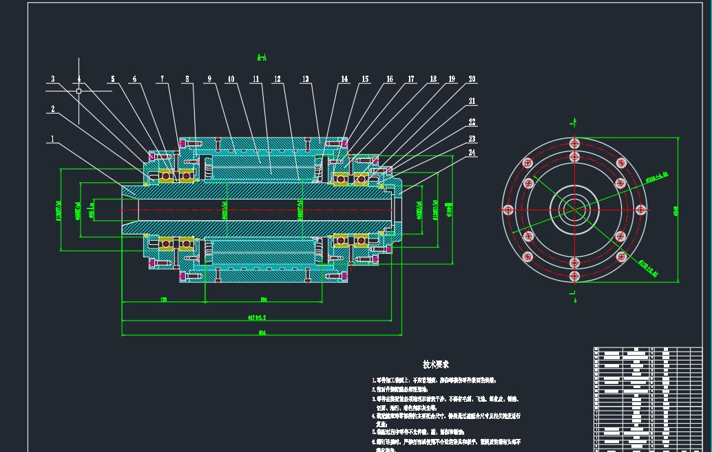 高速切削机床电主轴结构设计2D图机械CAD+说明素材-图0