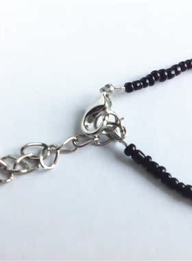 泰国短款黑色珠子民族风挂链