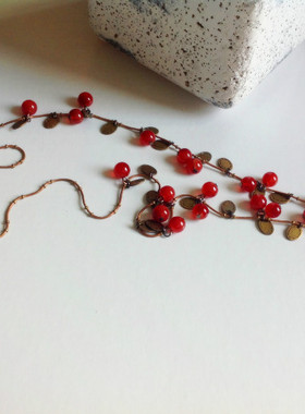 通透古铜色树叶民族风云南挂链