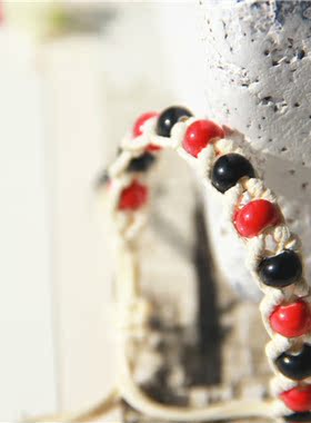 编织陶瓷民族风可调节饰品手链