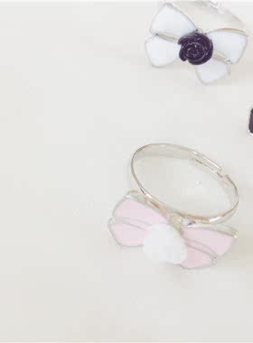 甜美可爱镶边戒指指环 个性简约独特时尚进口饰品戒指