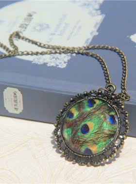 波西米亚风棉麻长款情侣圆环挂链