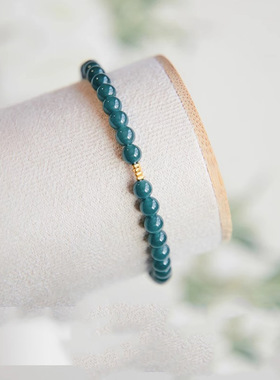 天然蓝水翡翠手串新中式