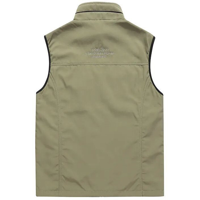 户外休闲双面穿马甲男春秋多袋速干透气宽松大码马夹立领工装背心,淘宝优惠券,粉丝福利购,淘宝优惠卷
