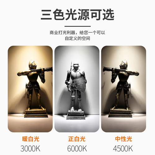 爱德朗led明装射灯商铺服装店家用背景墙cob吸顶式轨道灯店铺商用 - 图1