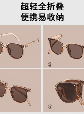 防紫外线防晒圆形墨镜时尚潮流女