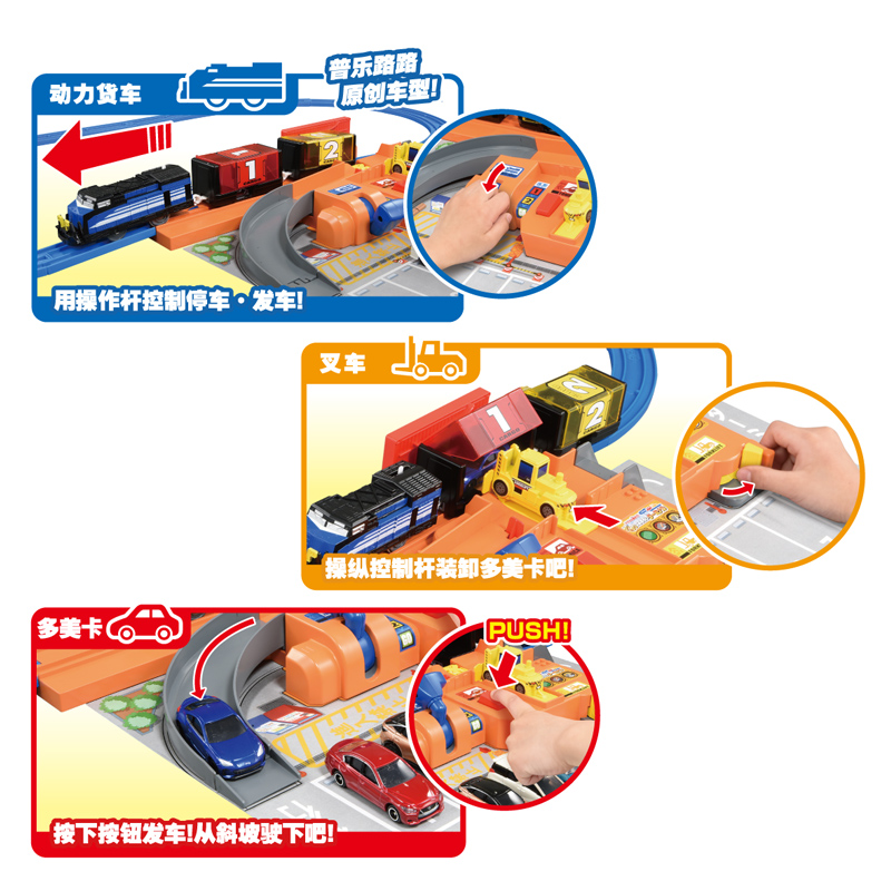 TOMY/多美卡快速装卸火车站轨道套组男玩具902393CN(可玩合金车) - 图2