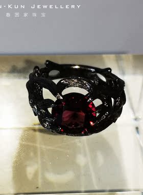 魔法学院珠宝纯银镀18k藤蔓指环