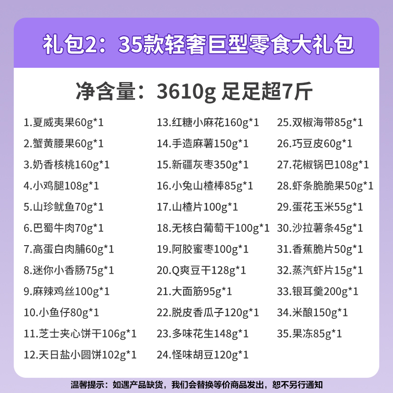 良品铺子高端零食大礼包肉食类整箱超大巨型送女友520情人节礼物 - 图2