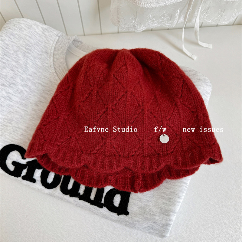 100%羊毛水桶帽高品质盆帽堆堆帽子女秋冬柔软毛线针织帽保暖冷帽,淘宝优惠券,粉丝福利购,淘宝优惠卷