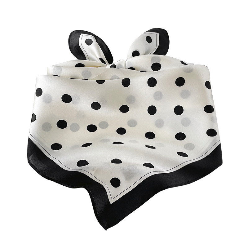 100%桑蚕丝真丝围巾女夏季百搭装饰波点方巾春秋薄款领巾护颈送礼,淘宝优惠券,粉丝福利购,淘宝优惠卷