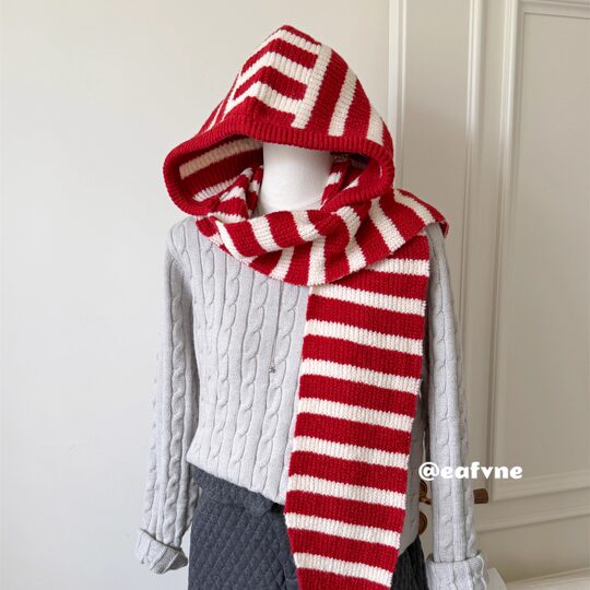 2025 Wool Hat Knitted Color Block Fashionable Essence