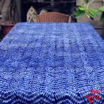 Yunnan Dali handmade zdyeing and decoration decoration with cloth national dress fabric table cloth hanging curtain-willow leaf