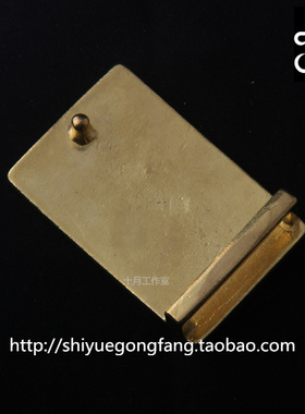 皮带扣手工黄铜板扣复古高端腰带