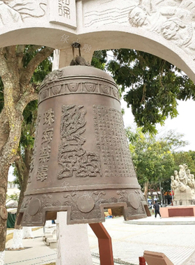 纯铜钟雕塑寺院户外落地雕塑摆件