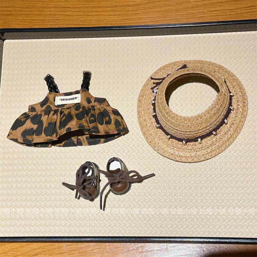 （仅娃衣）一二三代17cm拉布布labubu盲盒挂件换装衣服豹纹连衣裙,淘宝优惠券,粉丝福利购,淘宝优惠卷