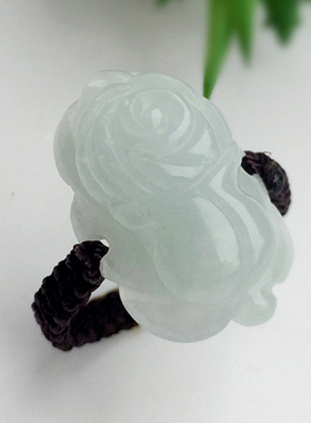 翡翠白菜玉石线绳戒指