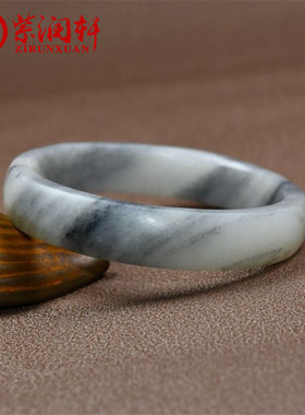 紫润轩新疆和田玉白玉水墨意境