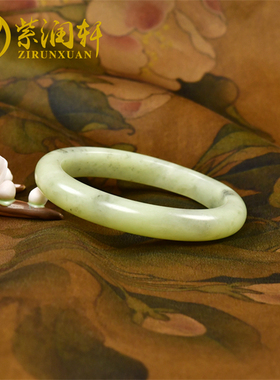 和田玉黄玉青花手镯黄口若羌料