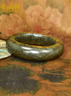 和田玉满籽料手镯虎皮糖沁水草花