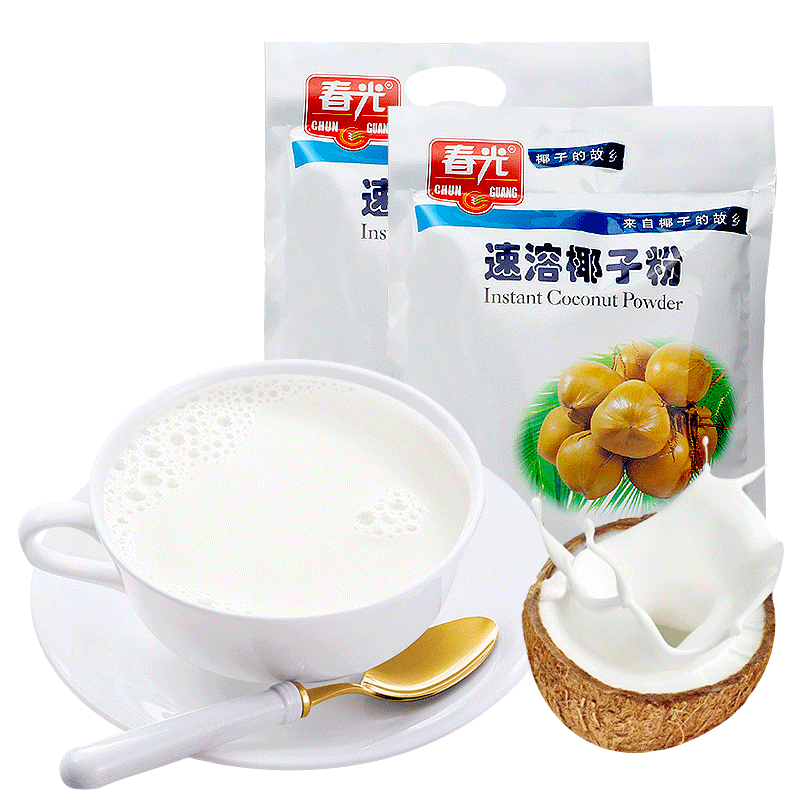 春光食品速溶椰子粉340gX4袋装海南特产冲调椰香浓郁早餐椰奶饮品 - 图3