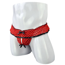 Mens lace Underpants Pseudo-Pussy Male Transparent Underwear Full Transparent Ultra Slim Slim and Sexy Open Gear Seductive Fire hot web yarn