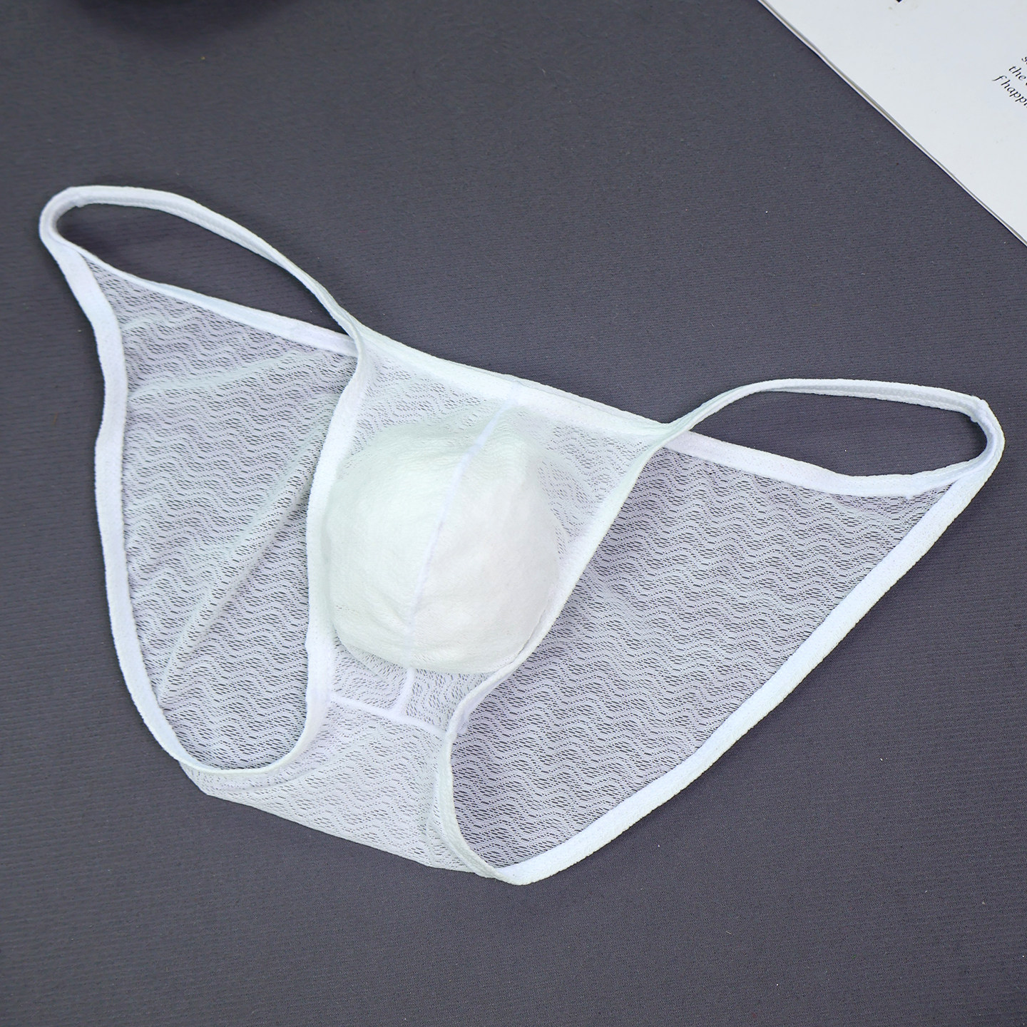 男士蕾丝内裤性感超薄款窄边高叉透明三角裤包臀提花透气速干裤衩,淘宝优惠券,粉丝福利购,淘宝优惠卷