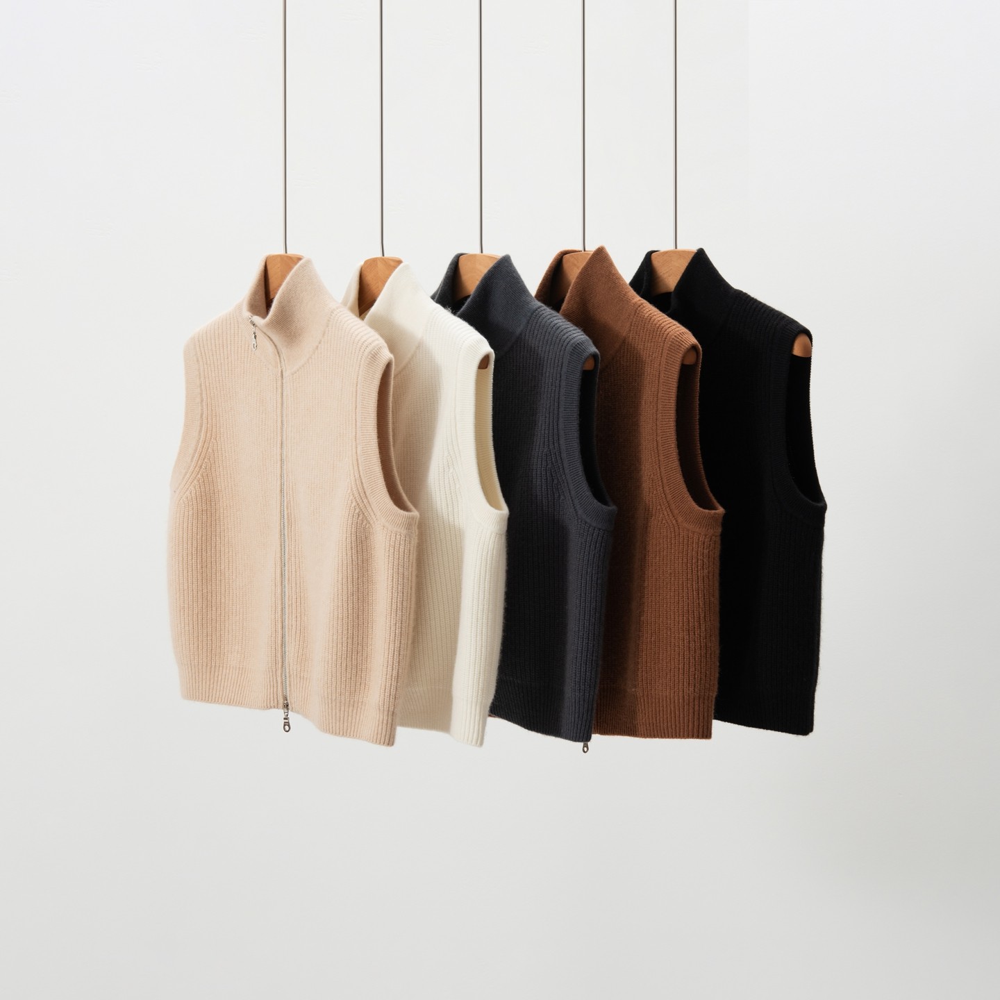 秋冬新款100%纯山羊绒马甲女半高领拉链针织背心宽松显瘦坎肩马夹,淘宝优惠券,粉丝福利购,淘宝优惠卷