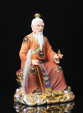 太上老君三清神像三清祖师道德天尊12寸骑牛老君爷家用供奉摆件