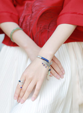 银手镯女时尚年轻款复古个性首饰