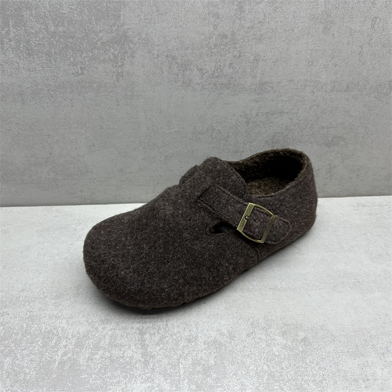 2025秋冬新款断码处理女鞋舒适百搭圆头平底加绒勃肯鞋保暖懒人鞋 - 图3