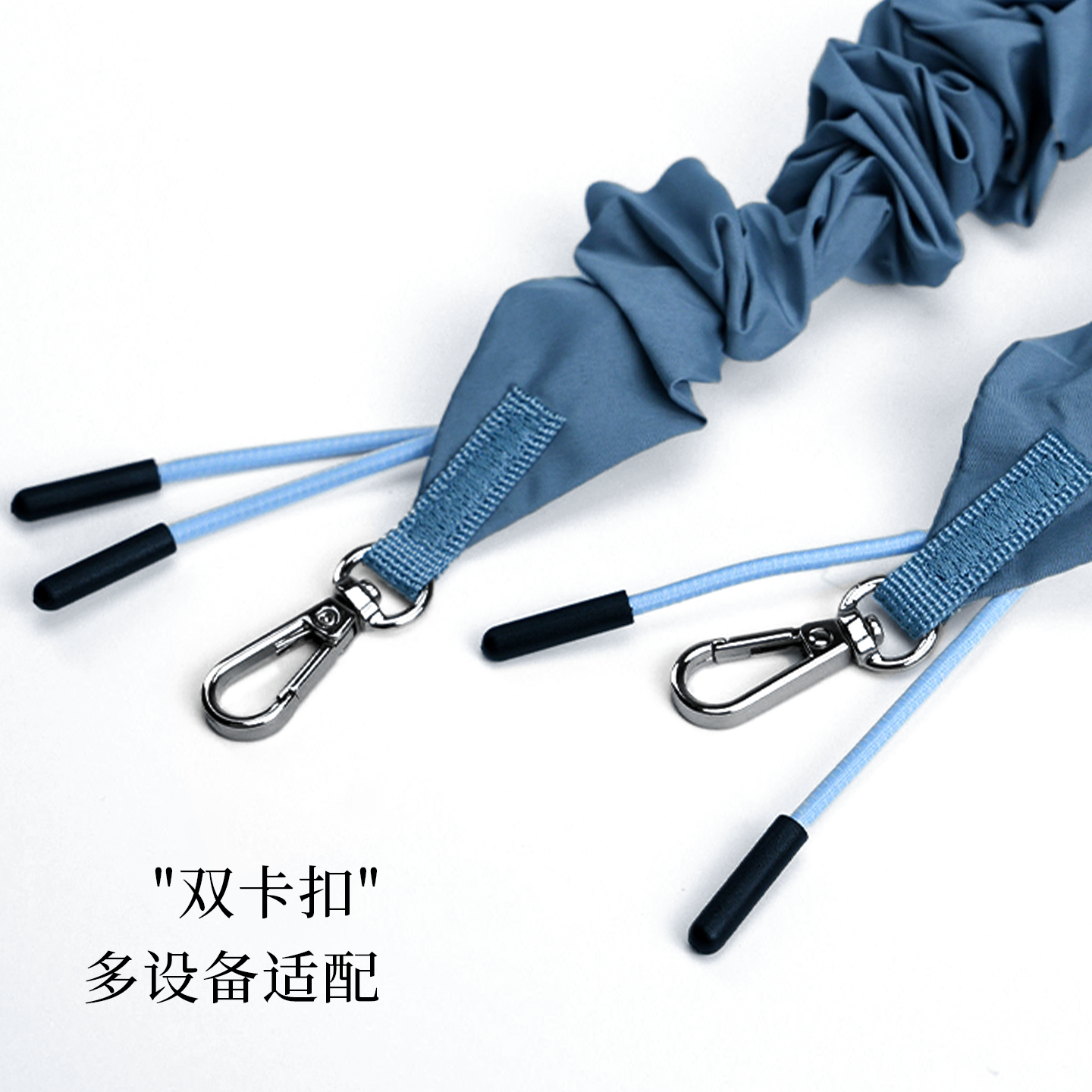 iWALK温柔奶油色高级感褶皱丝绸斜跨长绳手机挂绳户外结实耐用防丢挂链夹片ccd多功能便携侧肩背带小众不撞款 - 图2