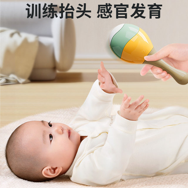 黑白卡0到3个月婴儿追视听觉训练玩具2新生的儿早教视觉激发6沙锤