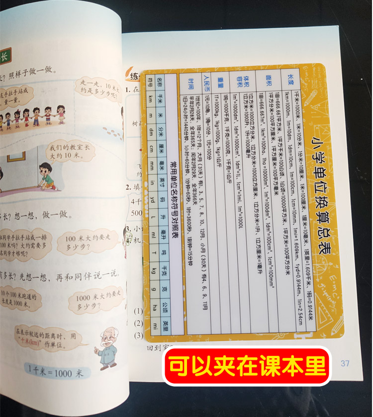 小学单位换算表大全米厘米分米长度面积时间换算单位换算公式卡片-图2