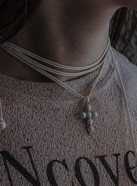 ZVT个性简约珍珠交颈项链女ins设计新款女士颈链锁骨链