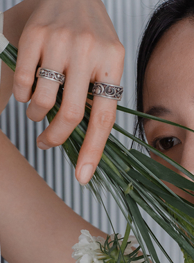 ZVT个性简约藤环粗体戒指女士个性设计指环时尚气质戒指