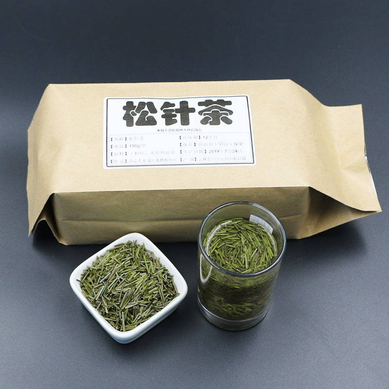 长白山雌松针松叶茶 松针茶 红松针马尾松针茶养生茶150g包邮 - 图0