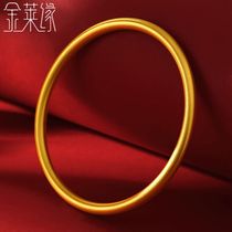 Gold Bracelet 999 Foot Gold Ancient Method Crafts Pass On Golden Bracelet 3D Hard Gold Stylish Hand Ring Female Wedding Sends Girlfriend