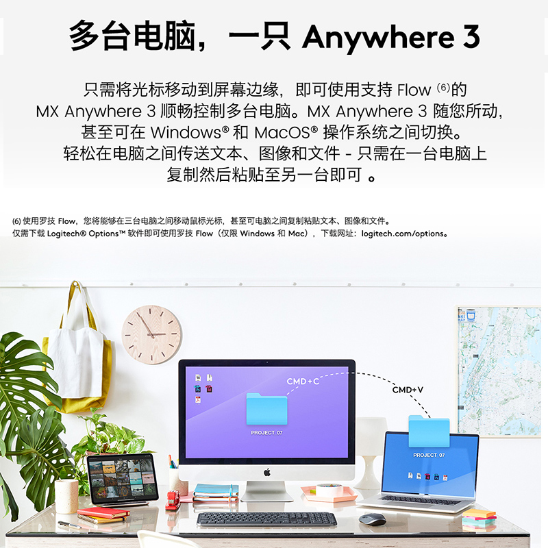 拆包可保罗技MX Anywhere3/3S无线蓝牙鼠标可充电办公静音小巧MAC - 图2