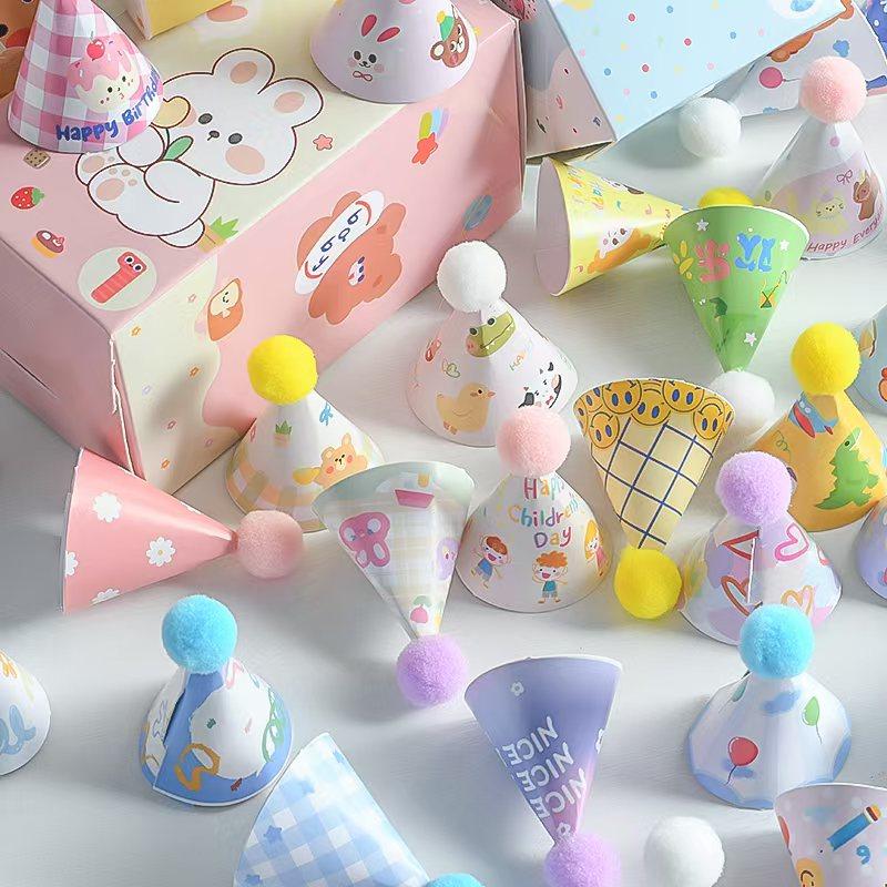 复古ins风毛球小帽子烘焙蛋糕装饰迷你生日帽节日甜品台烘焙插件,淘宝优惠券,粉丝福利购,淘宝优惠卷