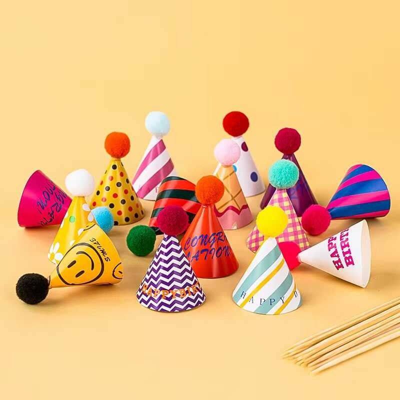 韩国ins复古小帽子蛋糕装饰彩色格子笑脸小花蝴蝶结皇冠甜品插件,淘宝优惠券,粉丝福利购,淘宝优惠卷