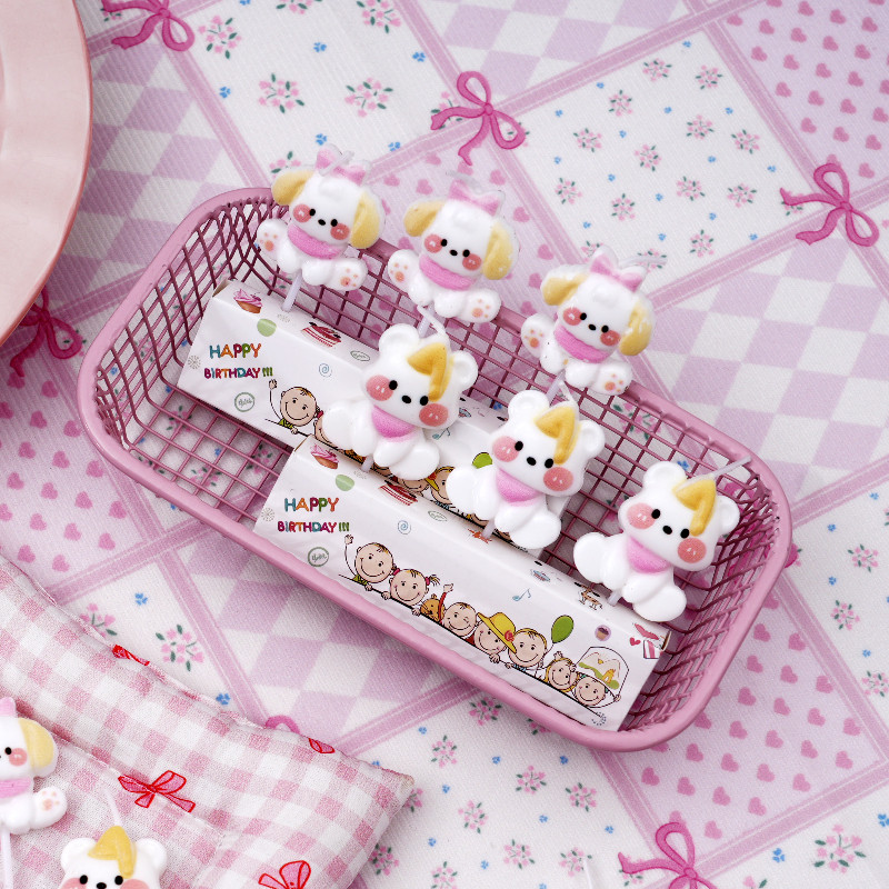 网红ins韩国蝴蝶结生日蛋糕蜡烛小帽子小狗小熊生日甜品派对蜡烛,淘宝优惠券,粉丝福利购,淘宝优惠卷