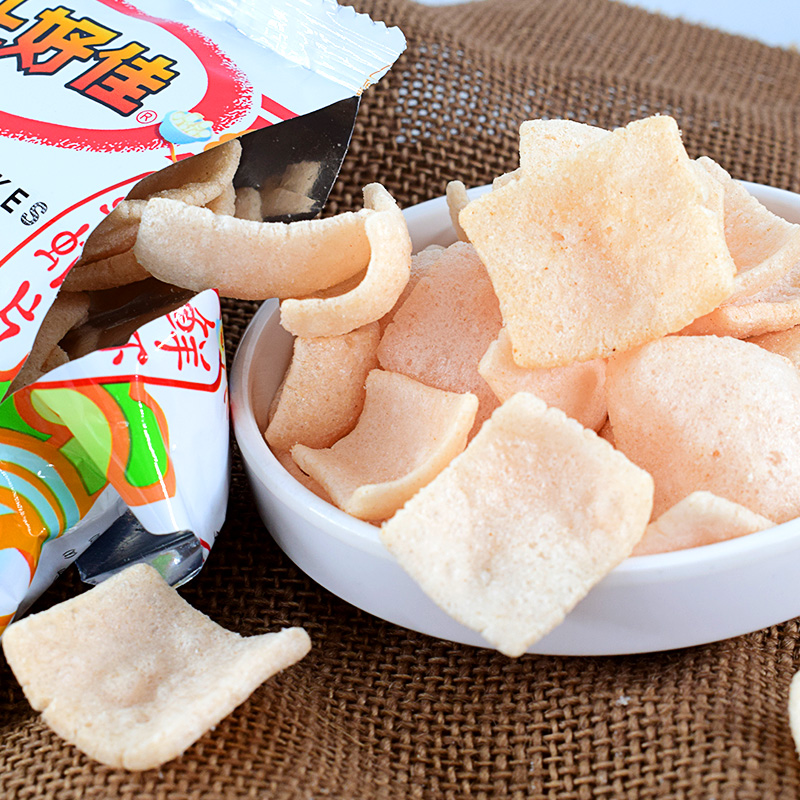 上好佳鲜虾片小包装虾片办公室膨化食品儿童解馋休闲零食小吃批发